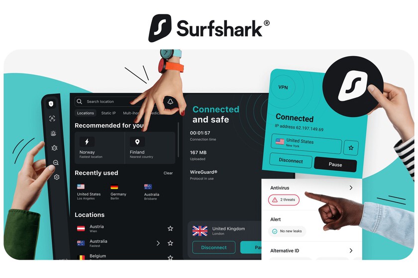 Surfshark VPN: Dispositivos Ilimitados y Tarjeta Amazon Gratis